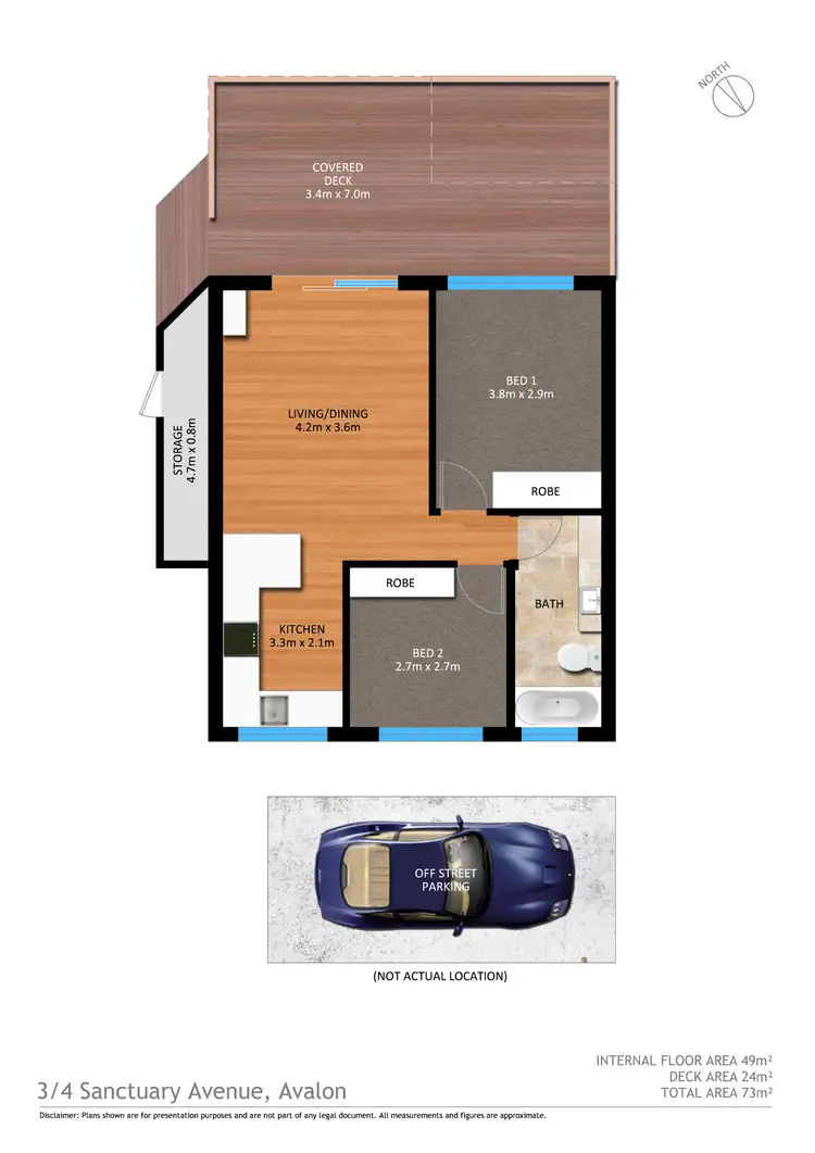 Floorplan of Homely unit listing, 3/4 Sanctuary Avenue, Avalon Beach NSW 2107