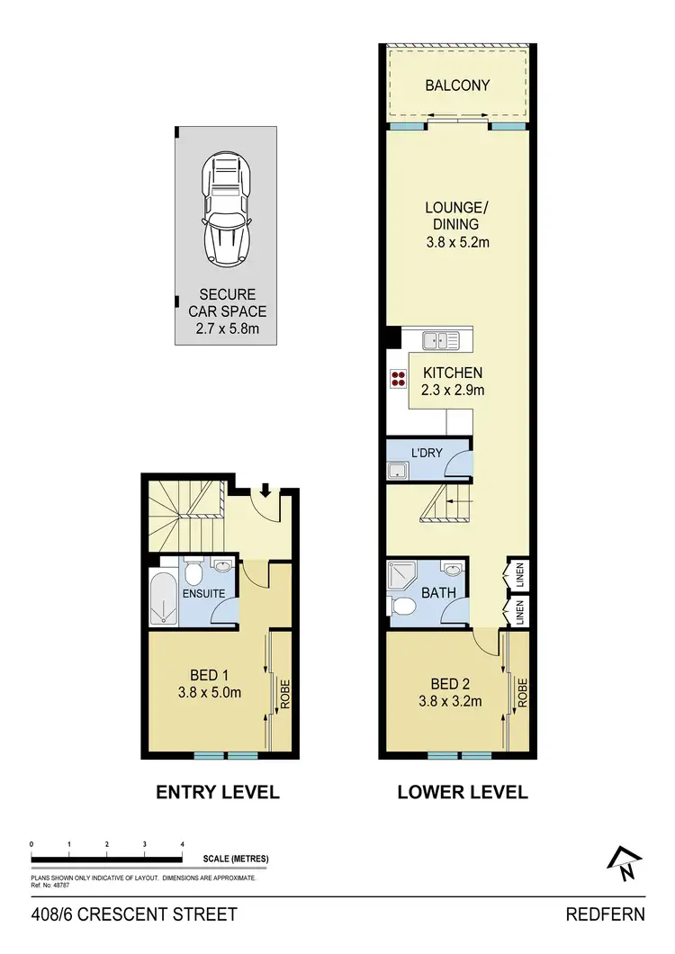 Floorplan of Homely apartment listing, C408/780 Bourke Street, Redfern NSW 2016