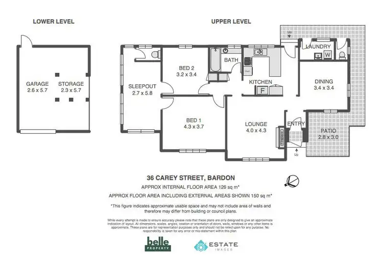 Floorplan of Homely house listing, 36 Carey Street, Bardon QLD 4065