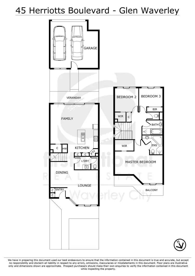 Floorplan of Homely townhouse listing, 45 Herriotts Boulevard, Glen Waverley VIC 3150