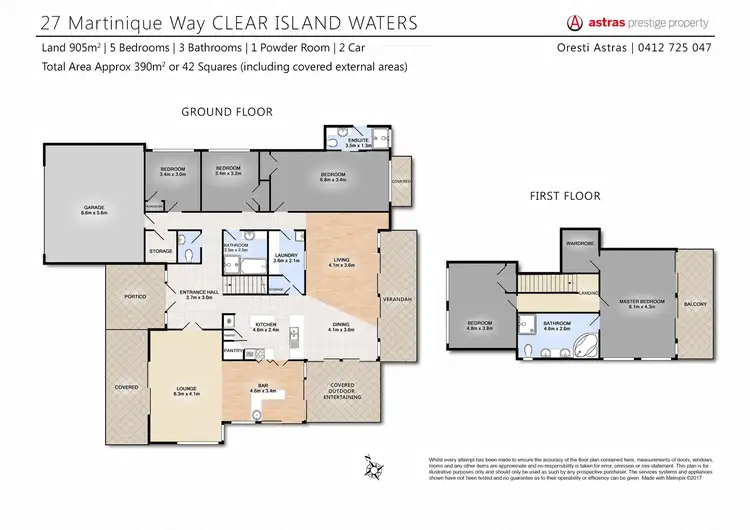 Floorplan of Homely house listing, 27 Martinique Way, Clear Island Waters QLD 4226