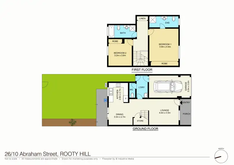 Floorplan of Homely townhouse listing, 26/10 Abraham Street, Rooty Hill NSW 2766