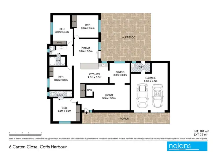 Floorplan of Homely house listing, 6 Carten Close, Coffs Harbour NSW 2450