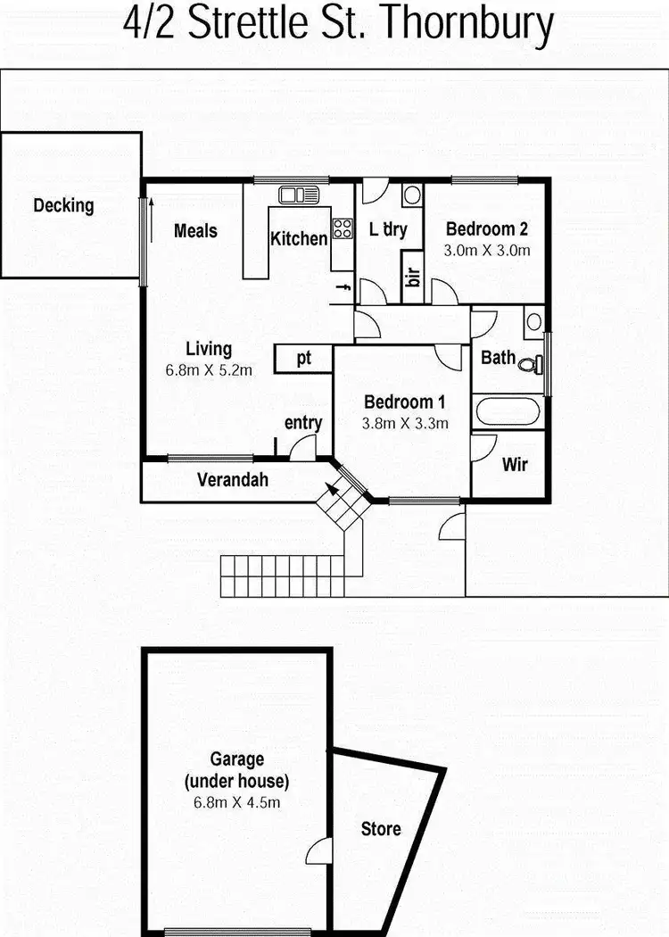 Floorplan of Homely unit listing, 4/2 Strettle Street, Thornbury VIC 3071