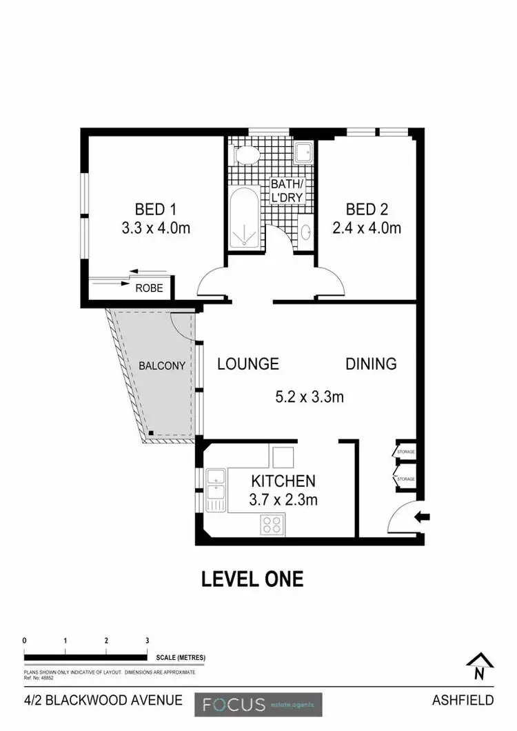 Floorplan of Homely apartment listing, 4/2 Blackwood Avenue, Ashfield NSW 2131