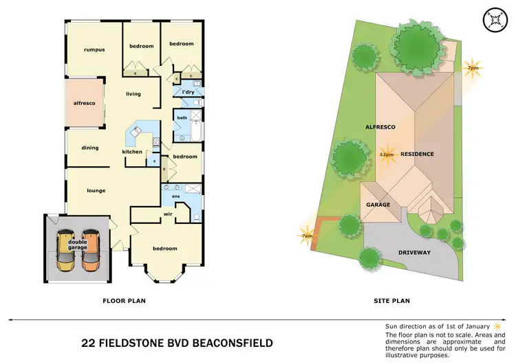 Floorplan of Homely house listing, 22 Fieldstone Boulevard, Beaconsfield VIC 3807