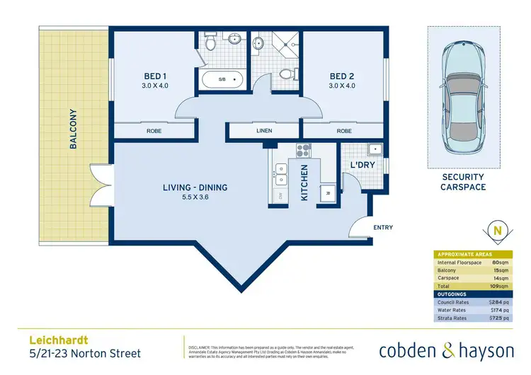 Floorplan of Homely apartment listing, 5/21-23 Norton Street, Leichhardt NSW 2040