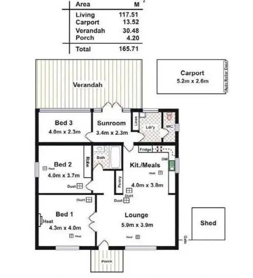 Floorplan of Homely house listing, 21 La Perouse Avenue, Flinders Park SA 5025