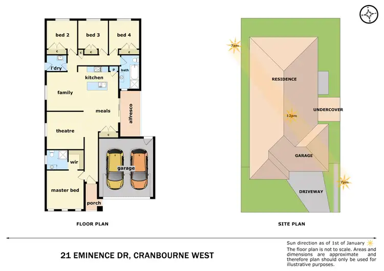 Floorplan of Homely house listing, 21 Eminence Drive, Cranbourne West VIC 3977