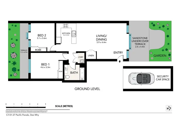 Floorplan of Homely apartment listing, 7C/31-37 Pacific Parade, Dee Why NSW 2099