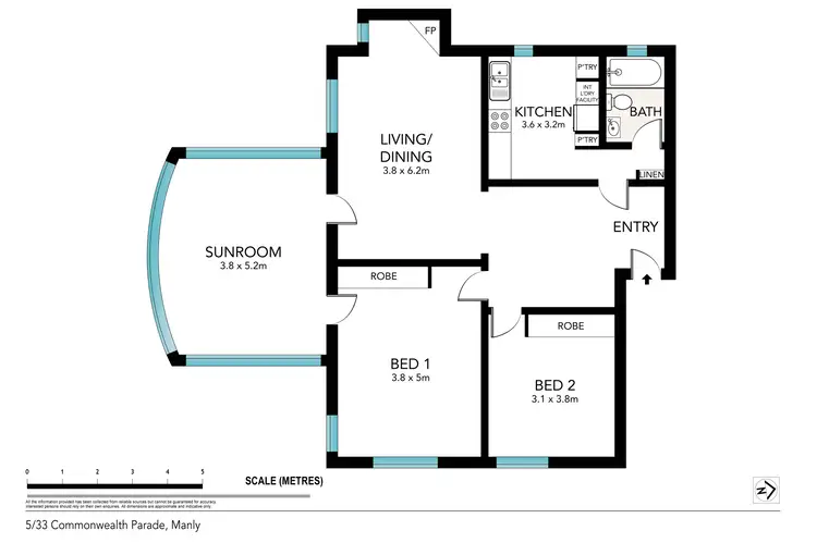 Floorplan of Homely apartment listing, 5/33 Commonwealth Parade, Manly NSW 2095