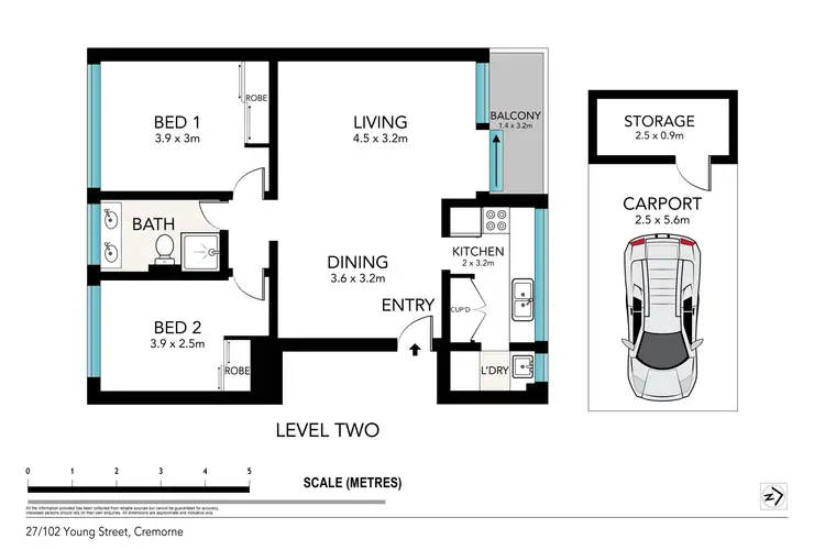 Floorplan of Homely apartment listing, 27/102 Young Street, Cremorne NSW 2090