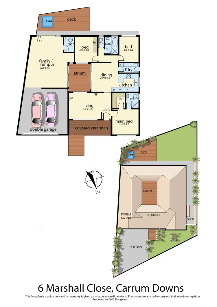 Floorplan of Homely house listing, 6 Marshall Close, Carrum Downs VIC 3201