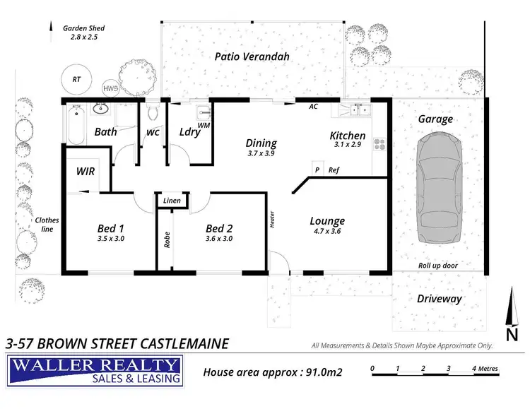 Floorplan of Homely townhouse listing, 3/57 Brown Street, Castlemaine VIC 3450
