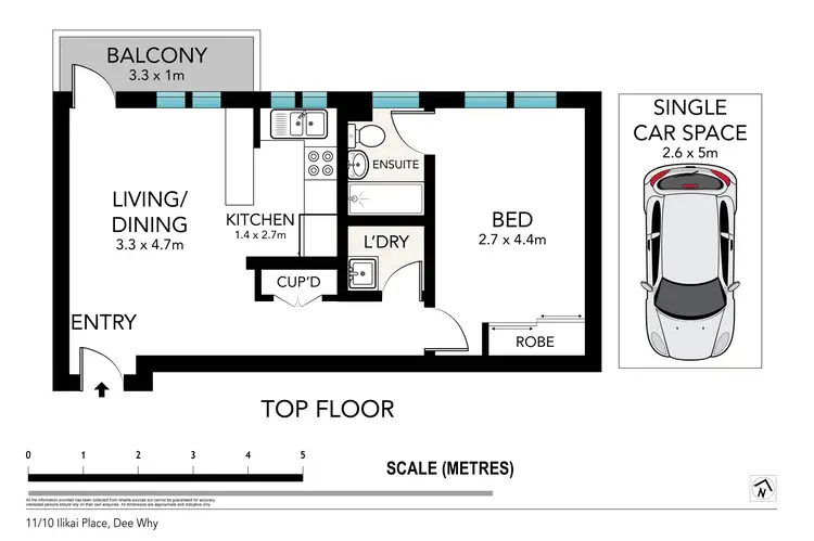 Floorplan of Homely apartment listing, 11/10 Ilikai Place, Dee Why NSW 2099