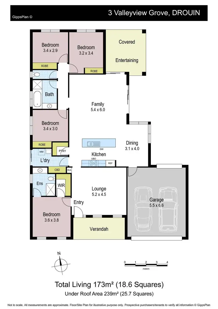 Floorplan of Homely house listing, 3 Valleyview Grove, Drouin VIC 3818
