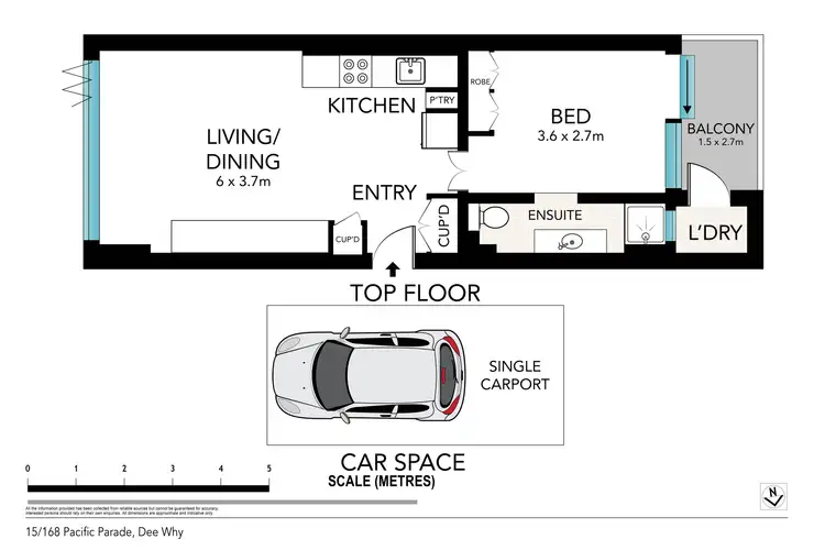 Floorplan of Homely apartment listing, 15/168 Pacific Parade, Dee Why NSW 2099