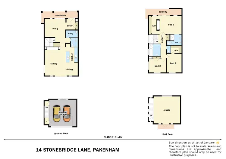 Floorplan of Homely townhouse listing, 14 Stonebridge Lane, Pakenham VIC 3810