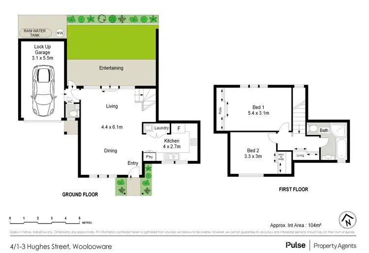 Floorplan of Homely townhouse listing, 4/1-3 Hughes Street, Woolooware NSW 2230