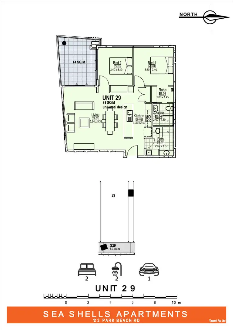 Floorplan of Homely apartment listing, 29/123 Park Beach Road, Coffs Harbour NSW 2450