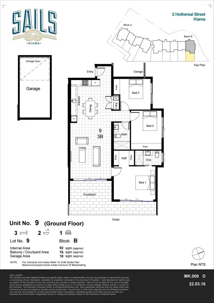 Floorplan of Homely apartment listing, 9/2 Hothersal Street, Kiama NSW 2533