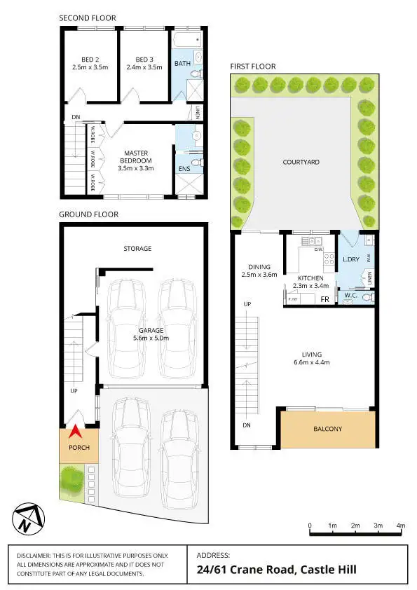 Floorplan of Homely townhouse listing, 24/61 Crane Road, Castle Hill NSW 2154