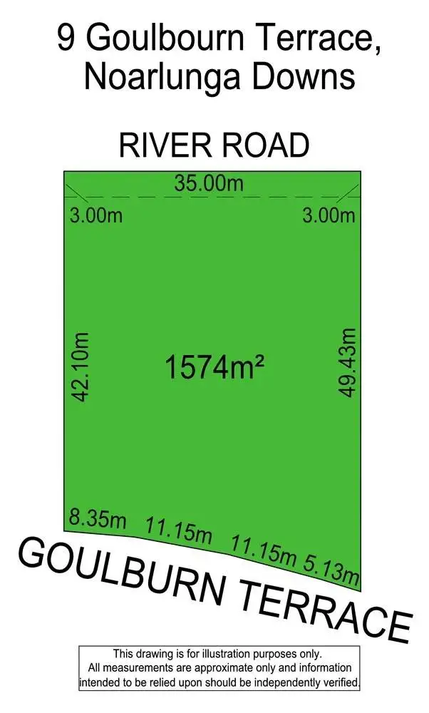 Floorplan of Homely land listing, 9 Goulbourn Terrace, Noarlunga Downs SA 5168