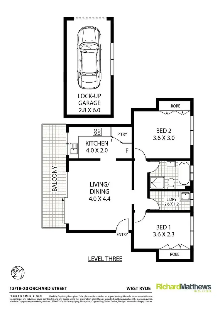 Floorplan of Homely apartment listing, 13/18-20 Orchard Street, West Ryde NSW 2114
