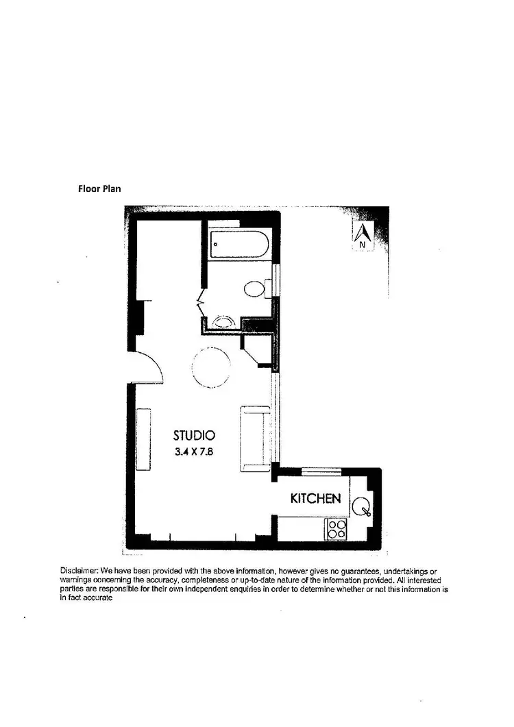 Floorplan of Homely studio listing, 84/117 Macleay Street, Potts Point NSW 2011