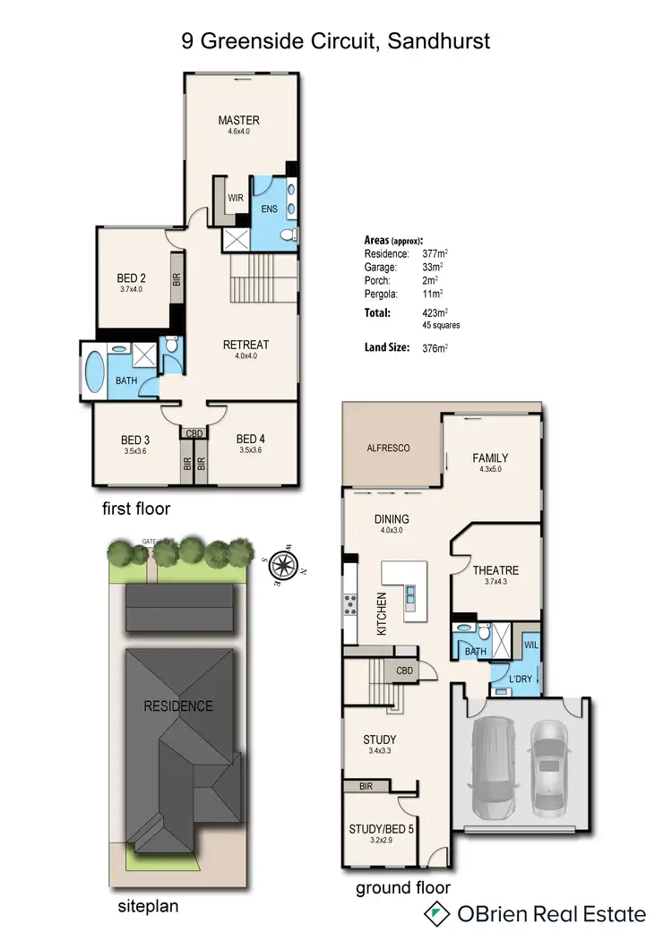 Floorplan of Homely house listing, 9 Greenside Circuit, Sandhurst VIC 3977