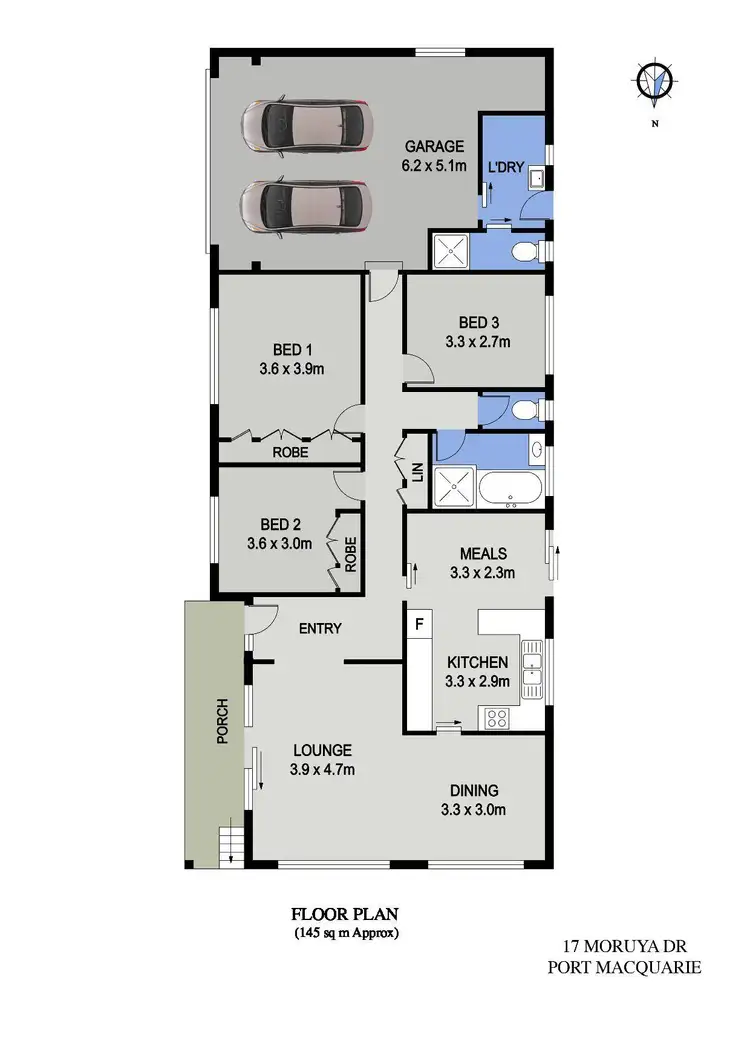 Floorplan of Homely house listing, 17 Moruya Drive, Port Macquarie NSW 2444