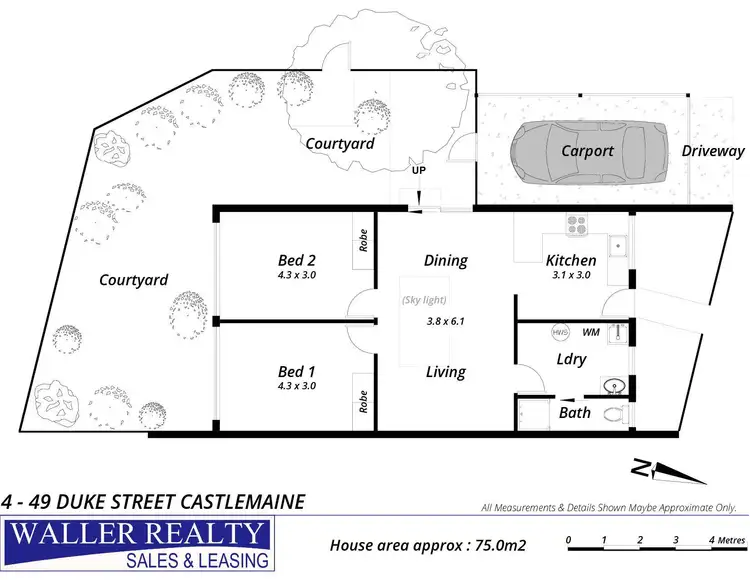 Floorplan of Homely unit listing, 4/49 Duke Street, Castlemaine VIC 3450