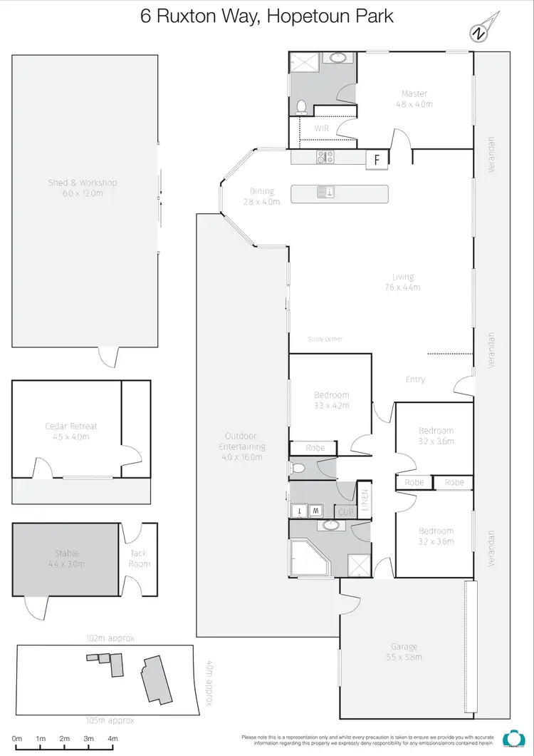 Floorplan of Homely house listing, 6 Ruxton Way, Hopetoun Park VIC 3340
