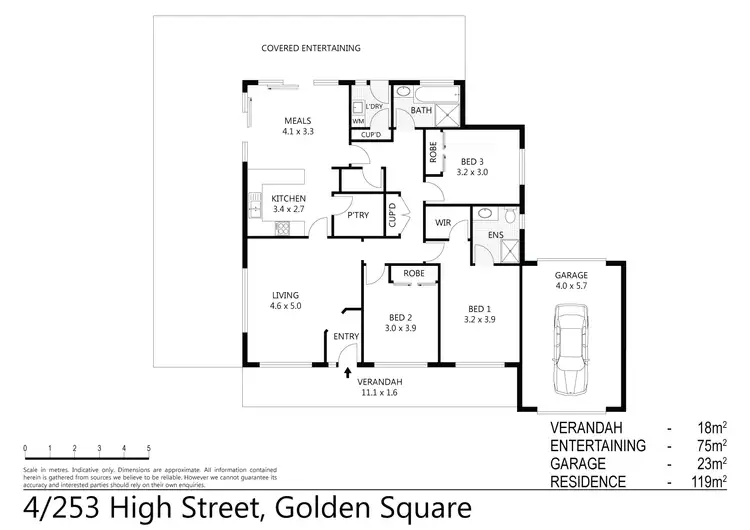 Floorplan of Homely unit listing, 4/253 High Street, Golden Square VIC 3555