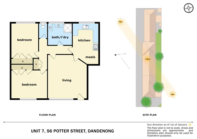 Floorplan of Homely unit listing, 7/56 Potter Street, Dandenong VIC 3175