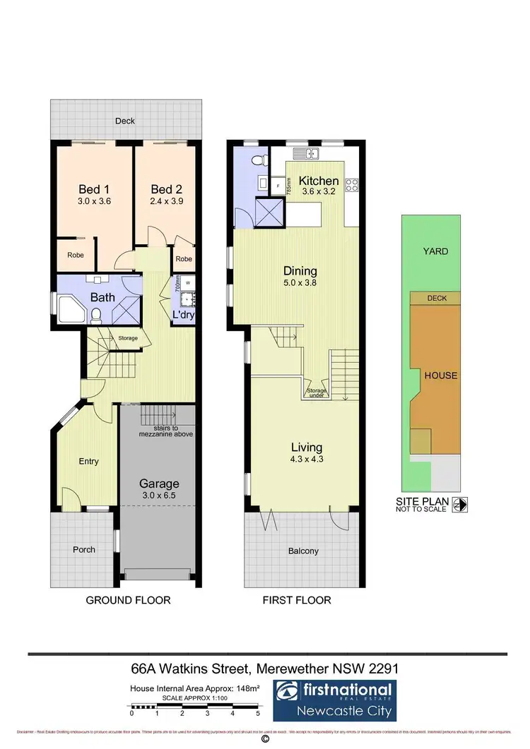Floorplan of Homely townhouse listing, 66A Watkins Street, Merewether NSW 2291