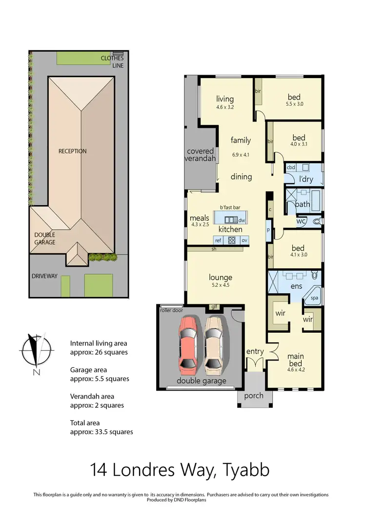 Floorplan of Homely house listing, 14 Londres Way, Tyabb VIC 3913