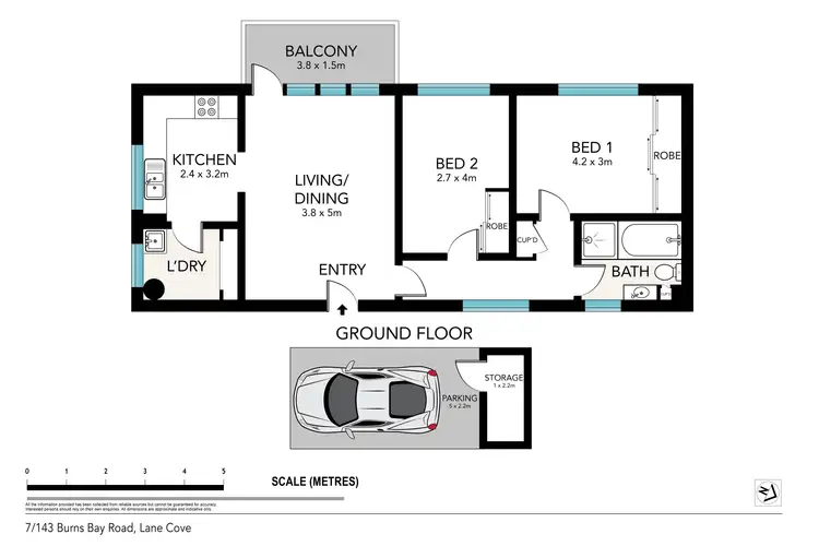 Floorplan of Homely apartment listing, 7/143 Burns Bay Road, Lane Cove NSW 2066