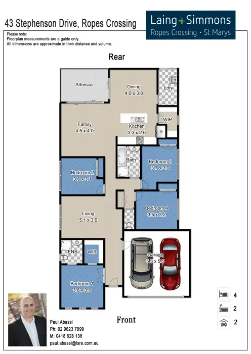 Floorplan of Homely house listing, 43 Stephenson Drive, Ropes Crossing NSW 2760