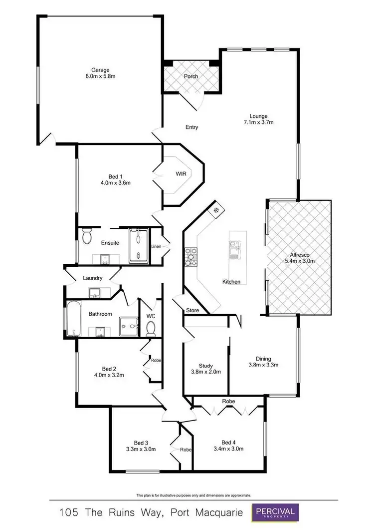 Floorplan of Homely house listing, 105 The Ruins Way, Port Macquarie NSW 2444