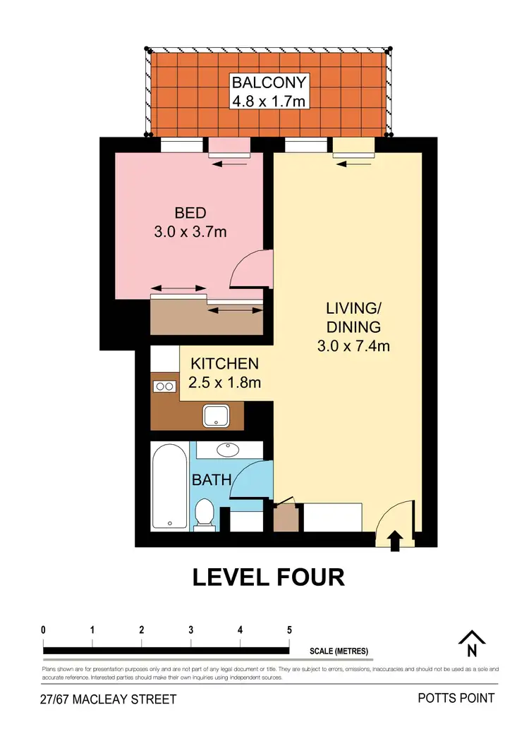 Floorplan of Homely apartment listing, 27/67 Macleay Street, Potts Point NSW 2011