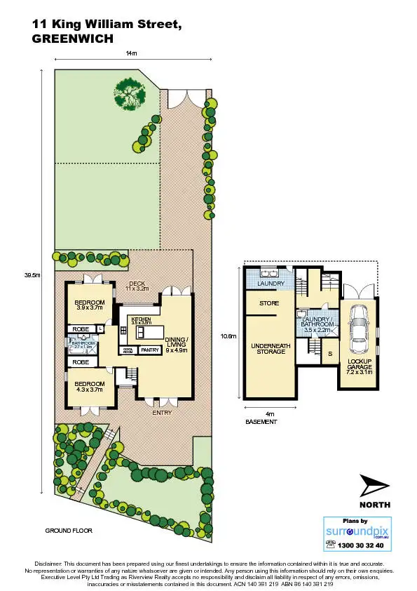 Floorplan of Homely house listing, 11 King William Street, Greenwich NSW 2065