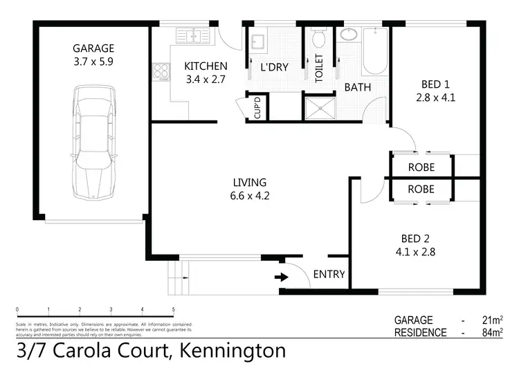 Floorplan of Homely unit listing, 3/7 Carola Court, Kennington VIC 3550