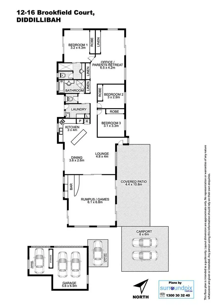 Floorplan of Homely house listing, 12-16 Brookfield Crt, Diddillibah QLD 4559