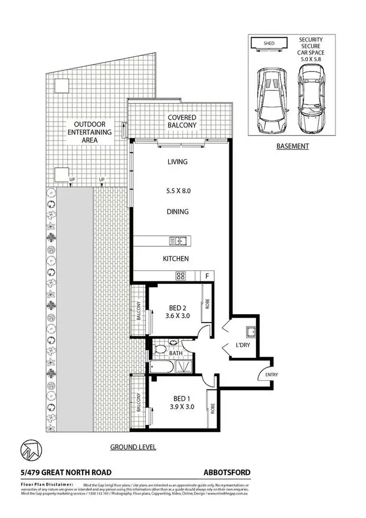 Floorplan of Homely townhouse listing, 5/479 Great North Road, Abbotsford NSW 2046