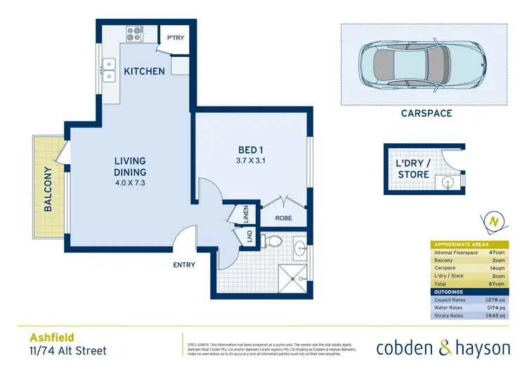 Floorplan of Homely apartment listing, 11/74 Alt Street, Ashfield NSW 2131