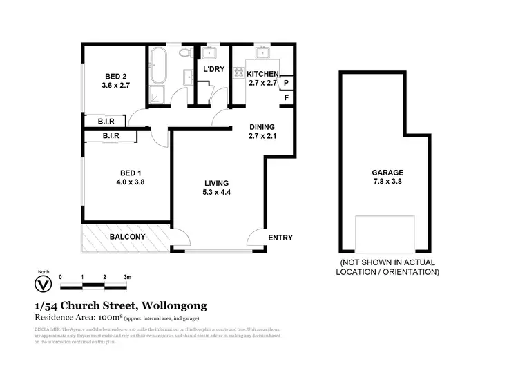 Floorplan of Homely unit listing, 1/54 Church Street, Wollongong NSW 2500