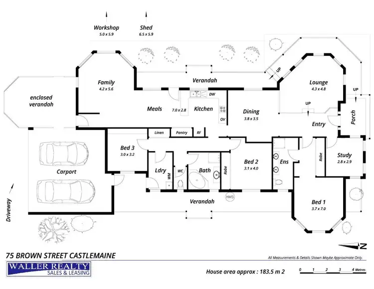 Floorplan of Homely house listing, 75 Brown Street, Castlemaine VIC 3450