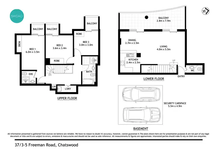 Floorplan of Homely apartment listing, 37/3-5 Freeman Road, Chatswood NSW 2067
