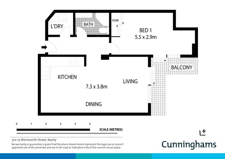 Floorplan of Homely apartment listing, 510/15 Wentworth Street, Manly NSW 2095